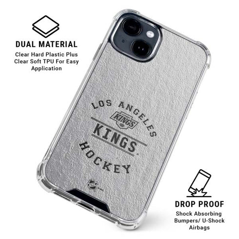 NHL Los Angeles Kings Black Text iPhone 14 Clear Case